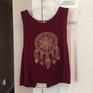 Juniors tank cut shirt